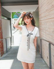 【買一送一】Peachii Ribbon Back Detailed Mini Dress EA2360