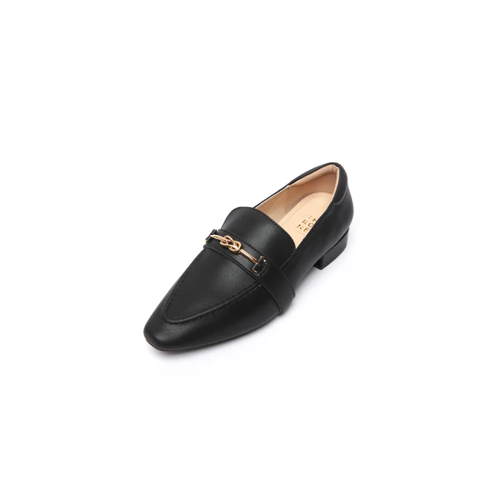 The Korner Kaylie Buckle Loafers Black