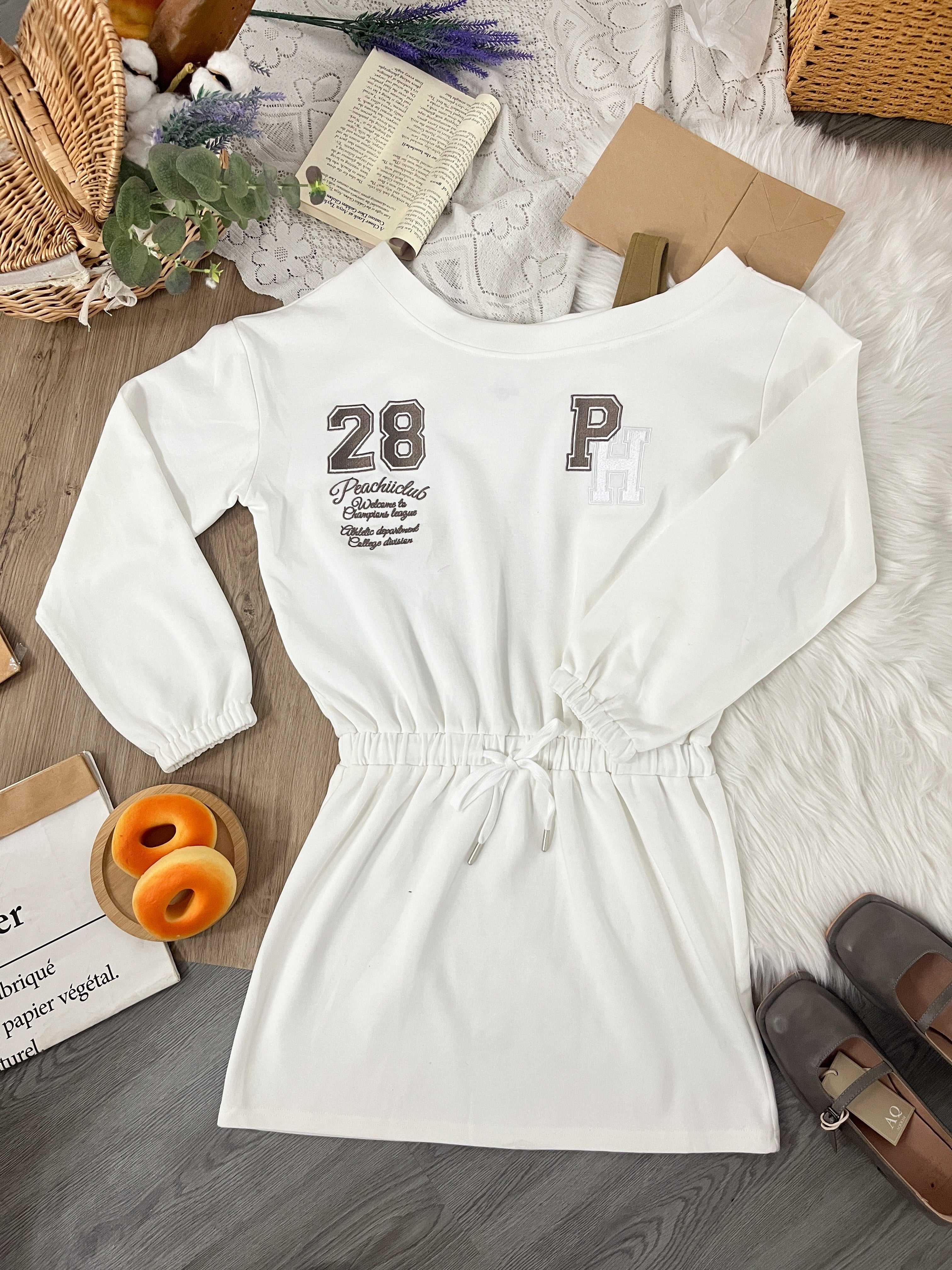 Peachii Blokette Sports Dress White EA2408