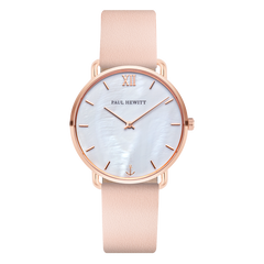 Paul Hewitt Watch Miss Ocean Pearl Rose Gold Leather 33mm