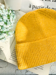 Peachii knit Beanie Yellow EA9332