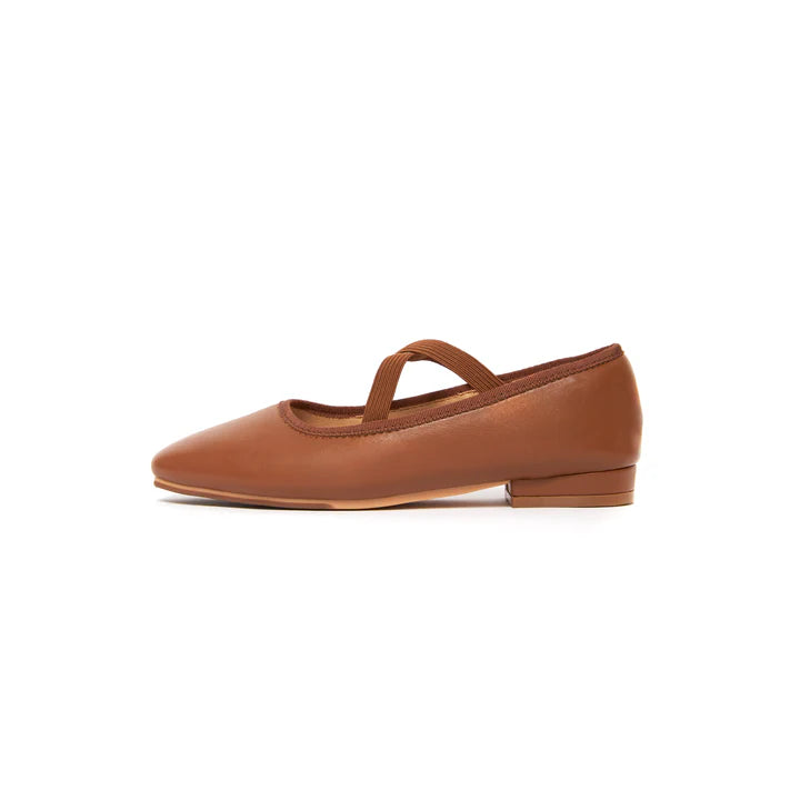 The Korner Kross Ballet Flats Chocolate