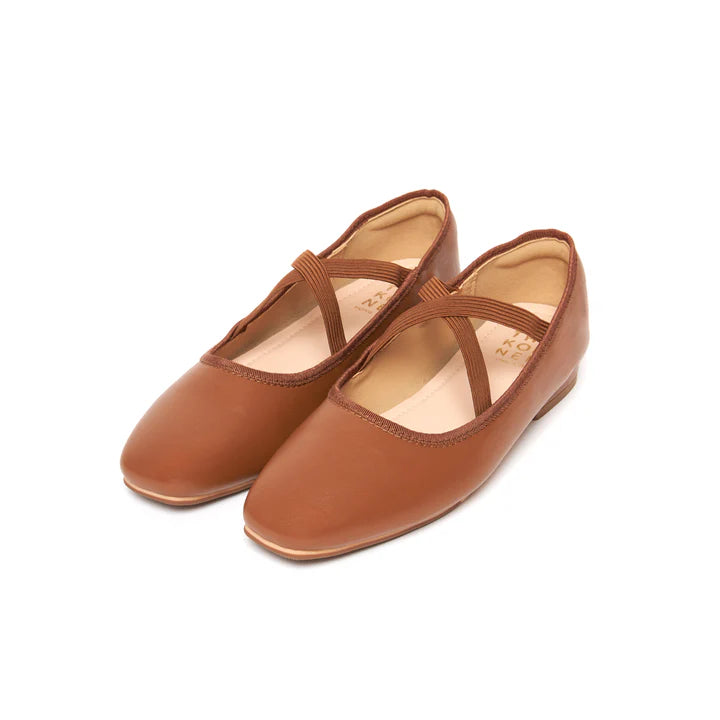 The Korner Kross Ballet Flats Chocolate