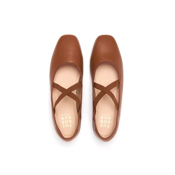 The Korner Kross Ballet Flats Chocolate