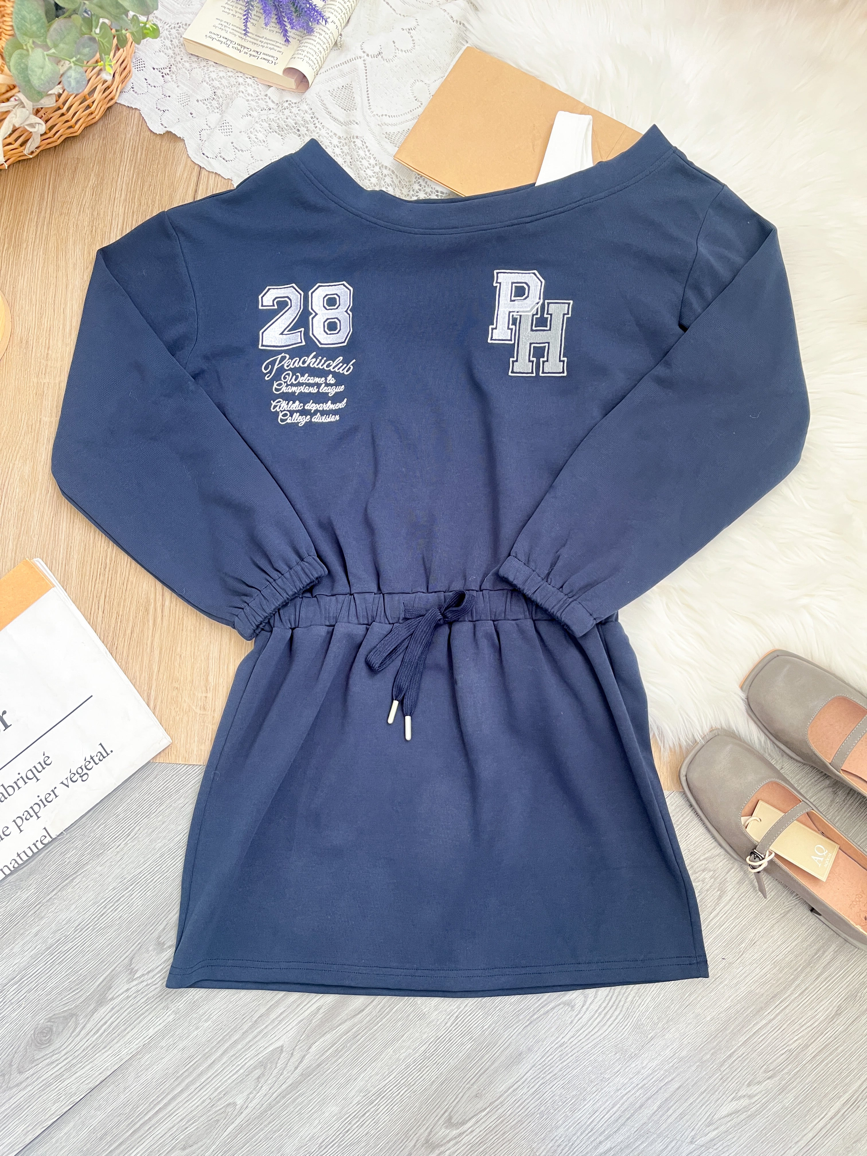 Peachii Blokette Sports Dress Navy EA2408