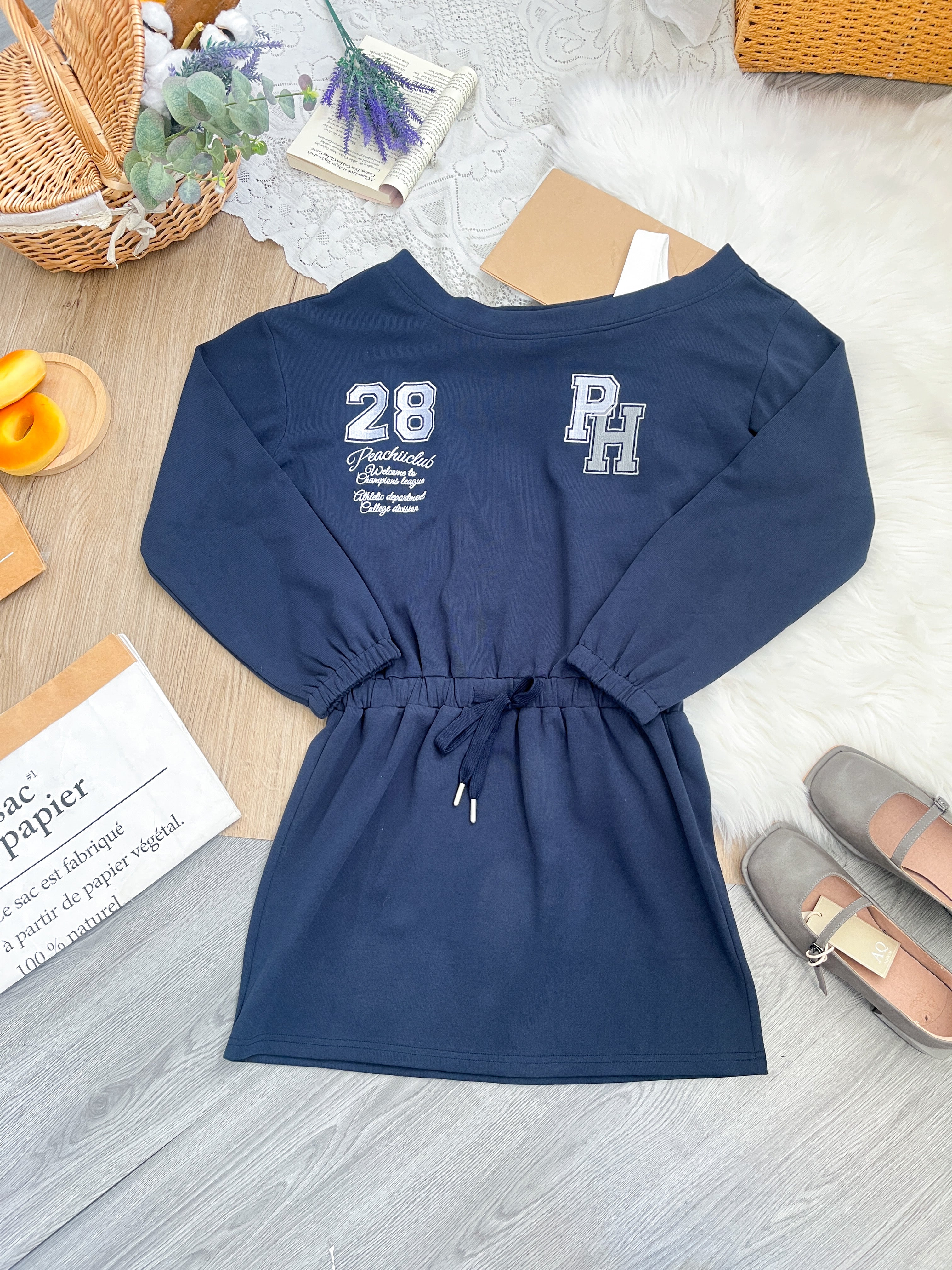 Peachii Blokette Sports Dress Navy EA2408