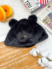 Peachii Bear Beanie Black EA9333