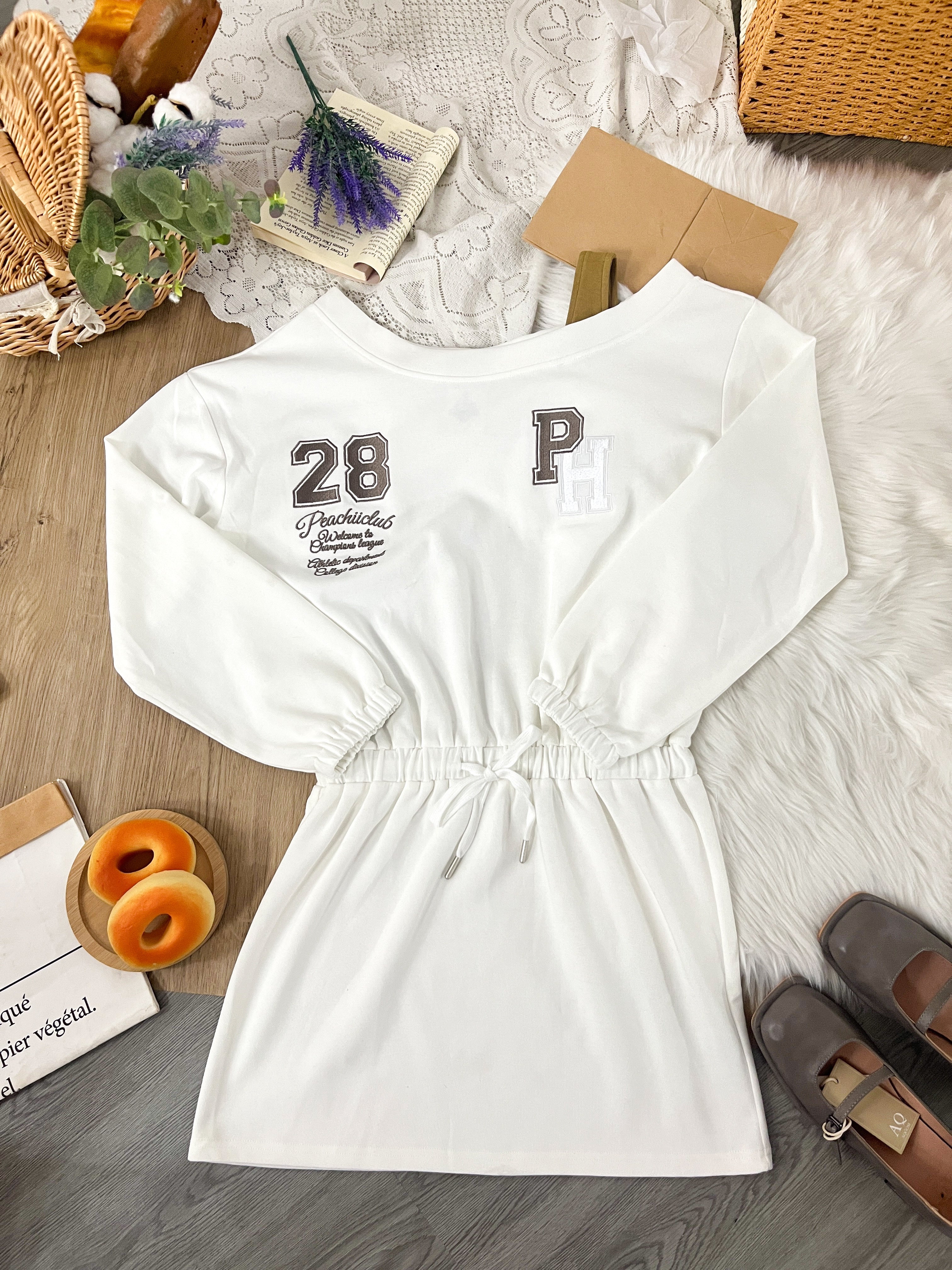 Peachii Blokette Sports Dress White EA2408