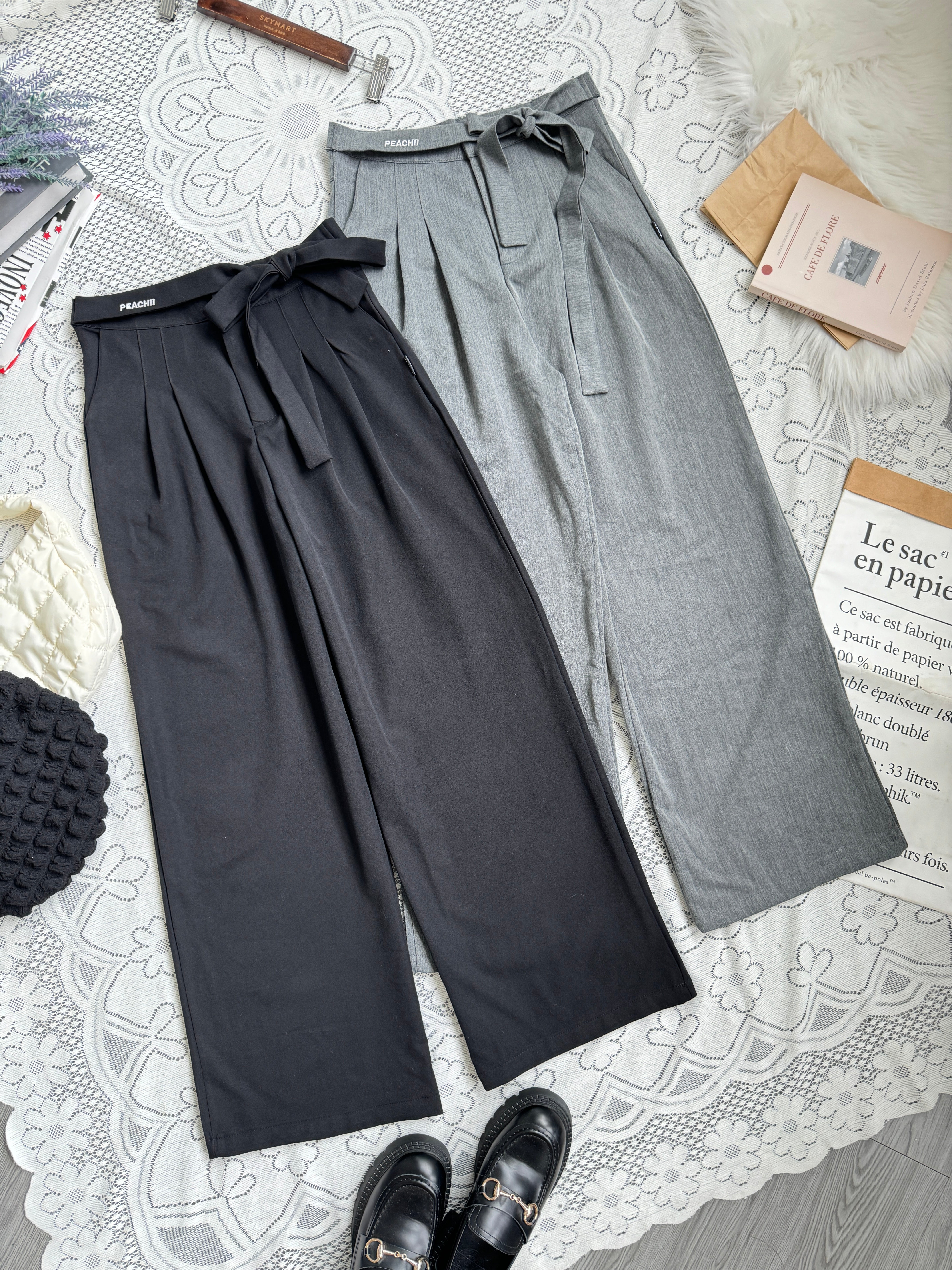 【買一送一】Peachii Bundle Suit Pants Black EA6073