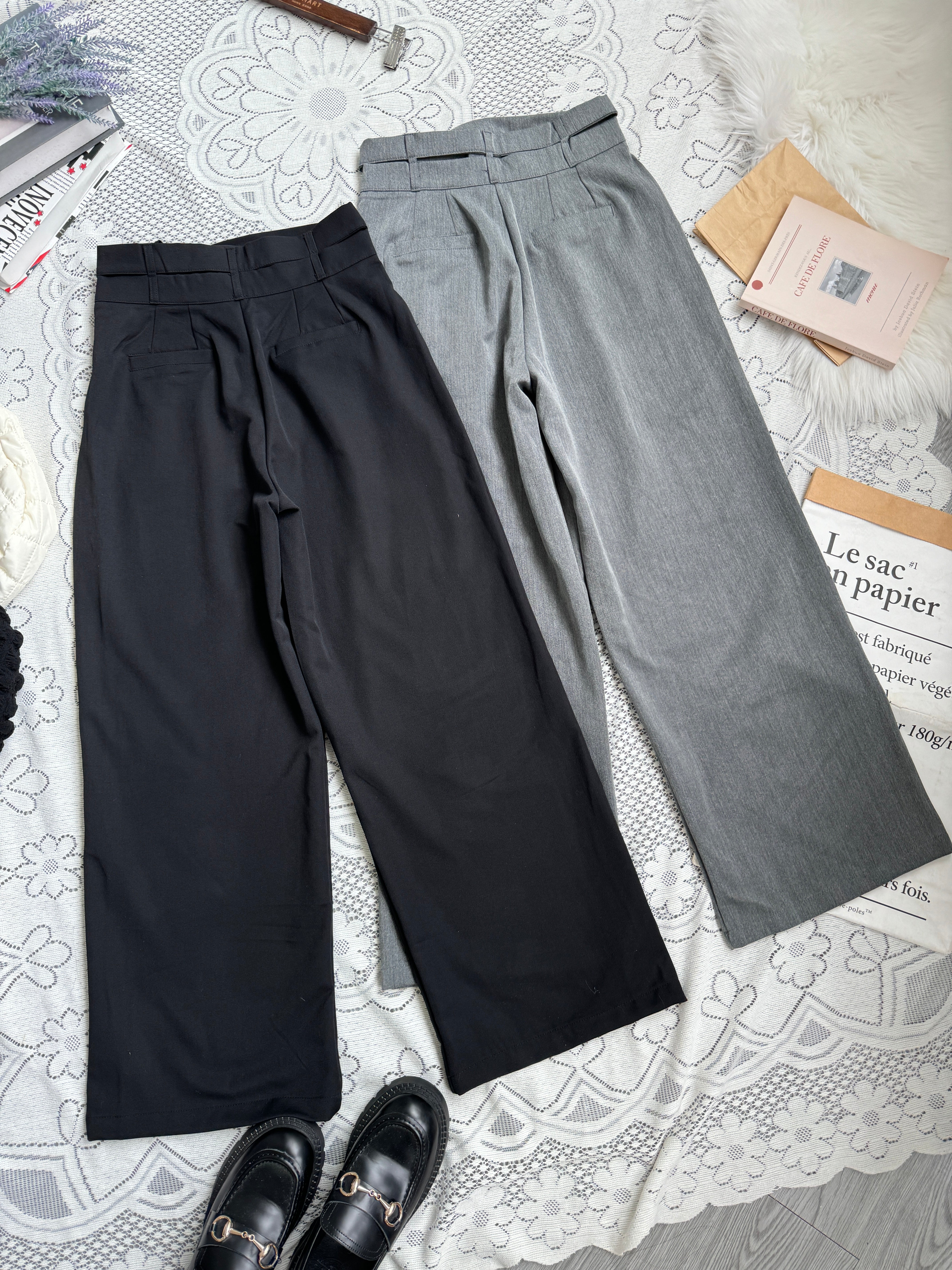 【買一送一】Peachii Bundle Suit Pants Black EA6073