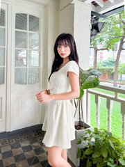 【買一送一】Peachii Fairy Style V-neck Dress White EA2366