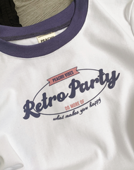 【買一送一】Peachii Retro Party Graphic Drawstring Tee white EA1211