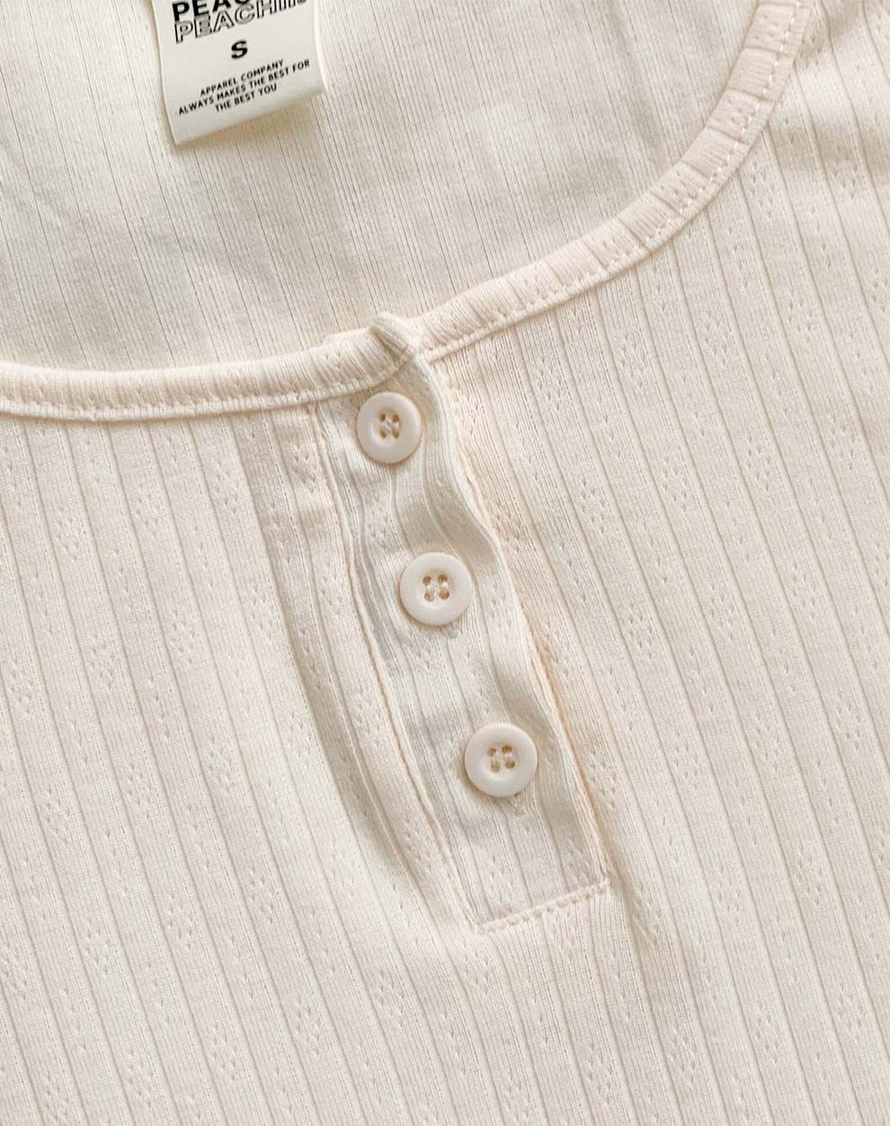 【買一送一】Peachii Ruffles Embroidered Base Shirts  BEIGE EA1262