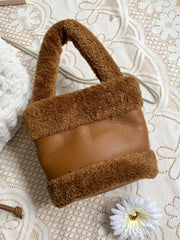 Peachii Plush handbag BROWN EA9024