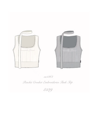 Peachii Croshet Embroideries Tank Top Beige EA1364